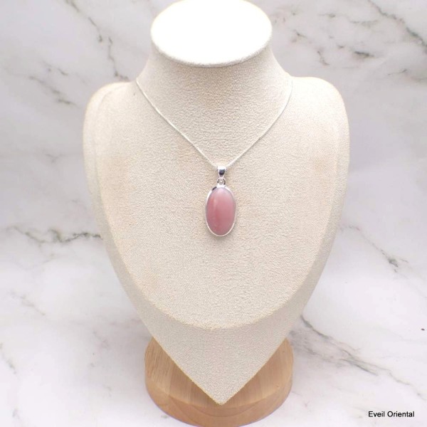 Pendentif oval Opale Rose du Pérou Pendentifs pierres naturelles LAM69