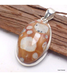Pendentif en Jaspe Faon forme ovale Bijoux en Jaspe Faon LAM72.2