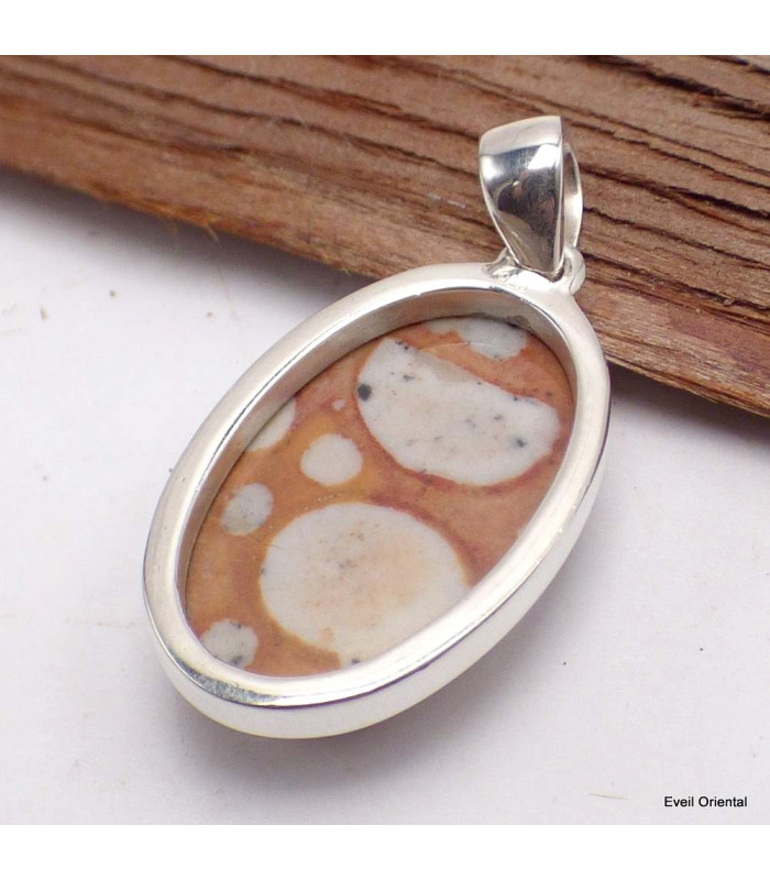 Pendentif en Jaspe Faon forme ovale Bijoux en Jaspe Faon LAM72.2