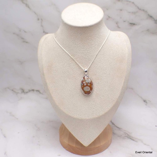 Pendentif en Jaspe Faon oval Bijoux en Jaspe Faon LAM72.2