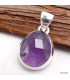 Pendentif en Améthyste violette taille damier Bijoux en Améthyste LAM51.2
