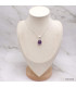 Pendentif en Améthyste violette taille damier Bijoux en Améthyste LAM51.2