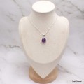 Pendentif en Améthyste violette taille damier Bijoux en Améthyste LAM51.2