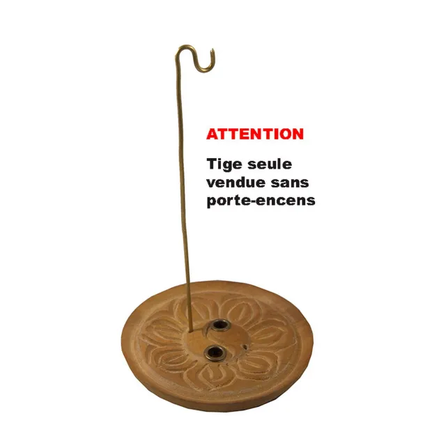 Porte-encens tibétain en laiton pour cordelette - Porte-encens tibétains