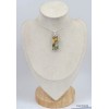 Pendentif Rhyolite verte orange Pendentifs pierres naturelles KC1.1