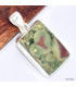Pendentif Rhyolite verte bordeau Pendentifs pierres naturelles KC1.4