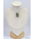 Pendentif Rhyolite verte bordeau Pendentifs pierres naturelles KC1.4