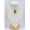 Pendentif Rhyolite verte bordeau Pendentifs pierres naturelles KC1.4