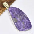 Gros pendentif asymétrique Charoite de Russie - Pendentifs pierres naturelles
