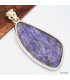Gros pendentif asymétrique Charoite de Russie Pendentifs pierres naturelles KC2.1