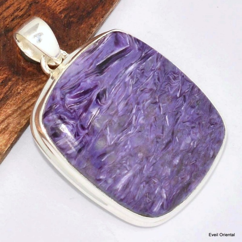 Gros pendentif Charoite de Russie Pendentifs pierres naturelles KC2