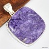 Gros pendentif carré en Charoite de Russie Pendentifs pierres naturelles KC2.2