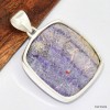 Gros pendentif carré en Charoite de Russie Pendentifs pierres naturelles KC2.2