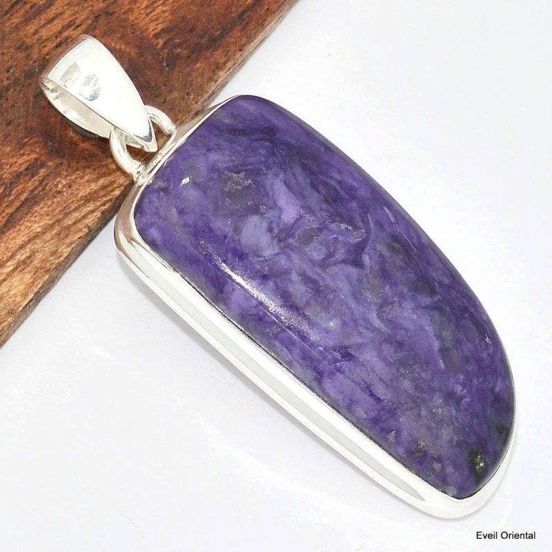 Pendentif Charoite de Russie forme libre 