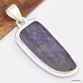 Pendentif Charoite de Russie forme libre - Pendentifs pierres naturelles