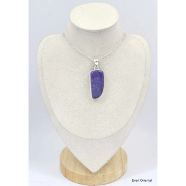 Pendentif Charoite de Russie forme libre Pendentifs pierres naturelles KC2.3
