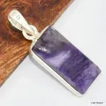 Petit Pendentif Charoite de Russie rectangulaire - Pendentifs pierres naturelles