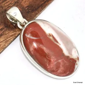 Pendentif Jaspe Rouge irisé oval - Bijoux en Jaspe