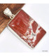 Gros Pendentif Jaspe Rouge irisé rectangulaire Bijoux en Jaspe KC3.1