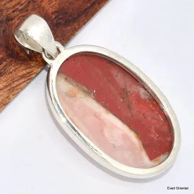 Pendentif Jaspe Rouge irisé oval - Bijoux en Jaspe