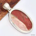 Pendentif Jaspe Rouge irisé oval - Bijoux en Jaspe