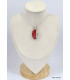 Pendentif Jaspe Rouge irisé oval Bijoux en Jaspe KC3