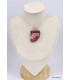 Gros Pendentif Jaspe Rouge irisé forme libre Bijoux en Jaspe KC3.2