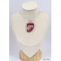 Gros Pendentif Jaspe Rouge irisé forme libre - Bijoux en Jaspe