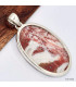 Gros Pendentif Jaspe Rouge irisé oval Pendentifs pierres naturelles KC3.3