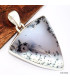Pendentif Merlinite Opale dendritique triangulaire Pendentifs pierres naturelles KC4.1