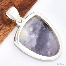 Pendentif Opale violette semi-oval 