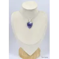Pendentif Opale violette semi-oval - Bijoux en Opales