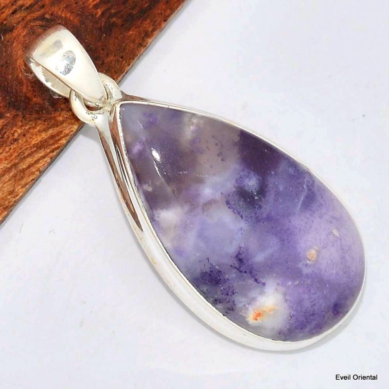 Pendentif Opale violette forme goutte 