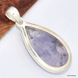 Pendentif Opale violette forme goutte 