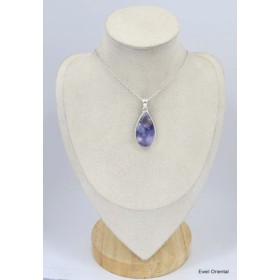 Pendentif Opale violette forme goutte 