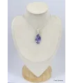 Pendentif Opale violette forme goutte - Bijoux en Opales