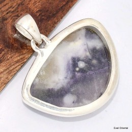 Pendentif Opale violettesemi-ronde 