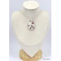 Gros pendentif Rubellite sur Quartz rectangulaire - Bijoux en Tourmaline Rose