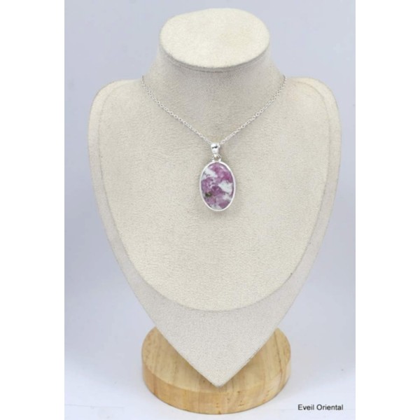 Pendentif oval Rubellite Tourmaline rose Bijoux en Tourmaline Rose KC7.2