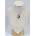 Pendentif Rubellite Tourmaline rose forme ovale - Bijoux en Tourmaline Rose