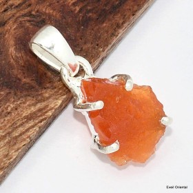 Petit pendentif Opale de feu serti griffes Bijoux en Opales KC8