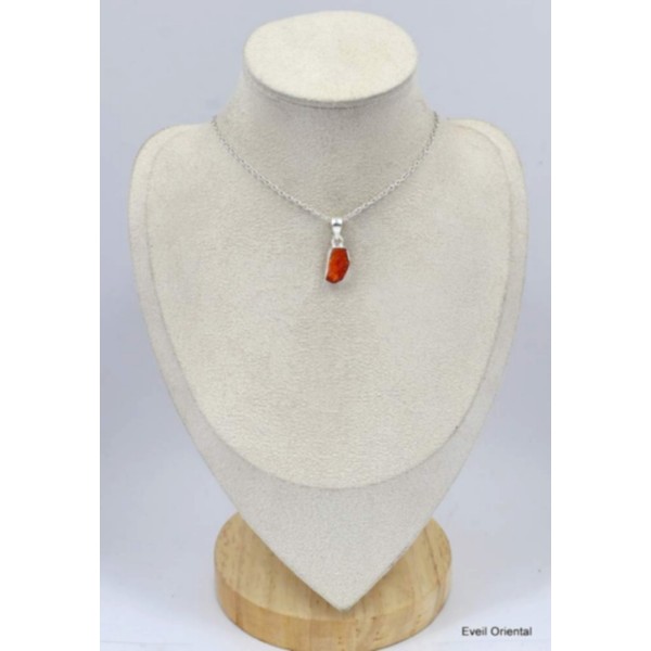 Petit pendentif Opale de feu serti clos Bijoux en Opales KC8.1