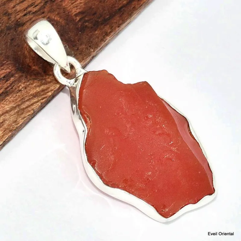 Gros Pendentif Opale de feu serti clos - Pendentifs pierres naturelles