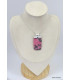 Pendentif rectangulaire en Rhodonite et Grenat Pendentifs pierres naturelles KC10.1