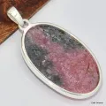 Pendentif oval en Rhodonite - Pendentifs pierres naturelles