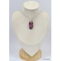 Pendentif authentique Rhodonite rectangulaire Pendentifs pierres naturelles KC10.3