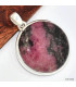 Pendentif authentique Rhodonite forme ronde Pendentifs pierres naturelles KC10.4