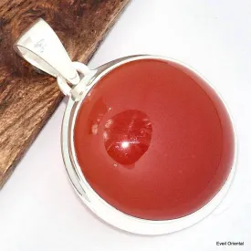 Pendentif rond en Onyx rouge - Pendentifs pierres naturelles