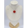 Pendentif rond en Onyx rouge Pendentifs pierres naturelles KC11