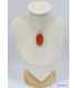 Pendentif oval en Onyx rouge Pendentifs pierres naturelles KC11.1